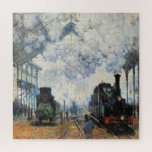 Quebra-cabeça Monet - Chegada do comboio da Normandia,<br><div class="desc">Chegada do trem da Normandia,  famosa pintura de Claude Monet</div>