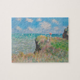 Quebra-cabeça Monet Cliff caminha no Pourvil Impressionist Paint