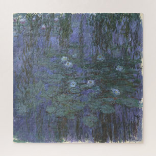 Quebra-cabeça Monet de lírios azuis