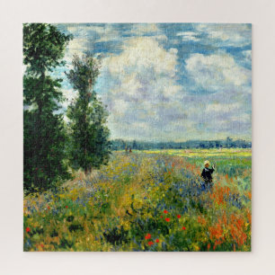 Quebra-cabeça Monet - Poppy Field, Argenteuil, belas artes,