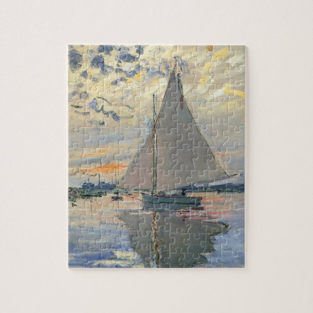 Quebra-cabeça Monet Sailboat French Impressionism Classic Art (Vertical)
