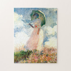 Quebra-cabeça Monet Woman com Parasol à esquerda