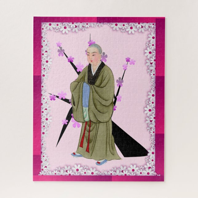 Quebra-cabeça Monk Jigsera Budista (Vertical)