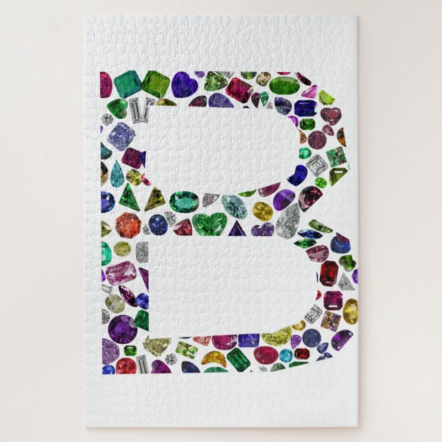 Quebra-cabeça Monograma - Letra inicial B (Vertical)