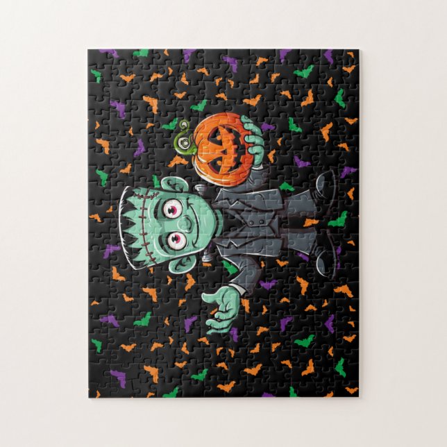 Quebra-cabeça Monstro de Frankenstein de desenho fofo (Vertical)