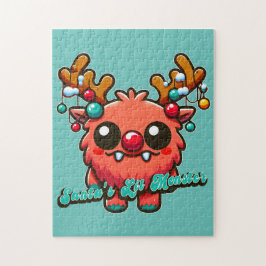 Quebra-cabeça Monstro Vermelho papai noel