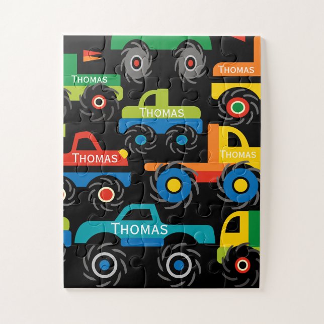 Quebra-cabeça Monstros de Nome Personalizados presentes para rap (Vertical)