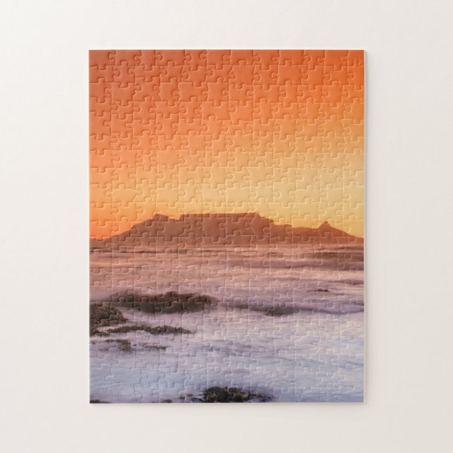Quebra-cabeça Montanha da Mesa ao Pôr do Sol, Bloubergstrand (Vertical)