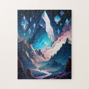 Quebra-cabeça Montanha Da Paisagem Cristal Fantasia Jigsen Puzzl