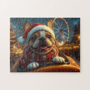 Quebra-cabeça Montanha-russa do Cão Boxer no Natal