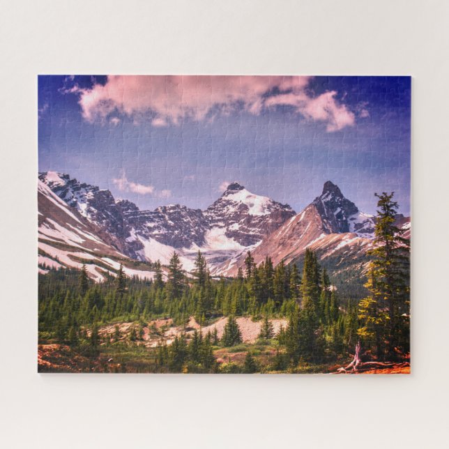 Quebra-cabeça Montanhas Alpinas Cênicas de Alberta (Horizontal)