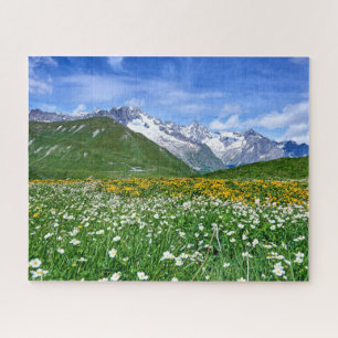 Quebra-cabeça Montanhas   Primavera do Vale dos Alpes suíços