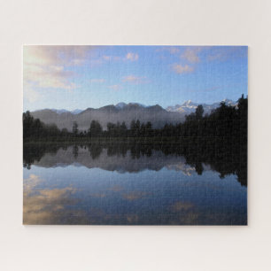 Quebra-cabeça Montanhas Refletidas Sobre O Lago Matheson, Nova Z
