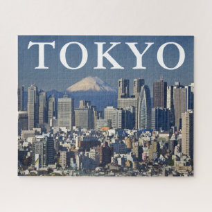 Quebra-cabeça Monte Fuji Paisagem do Distrito de Shinjuku Tóqu