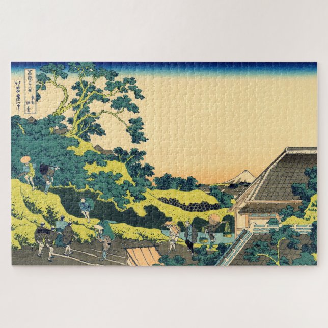 Quebra-cabeça Monte Fuji Visto Da Passagem De Mishima Hokusai 18 (Horizontal)