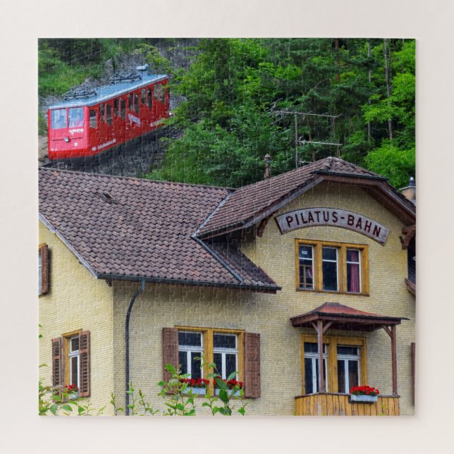 Quebra-cabeça Monte Pilatus Bahn - estrada de ferro de roda (Vertical)