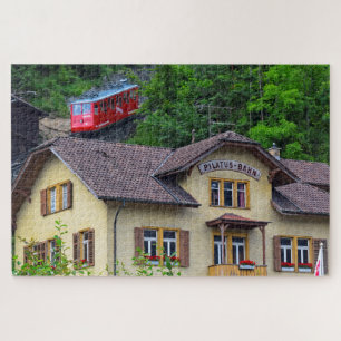 Quebra-cabeça Monte Pilatus Bahn - estrada de ferro de roda