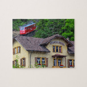Quebra-cabeça Monte Pilatus Bahn - Linha Cog - 8x10 - 110 pc