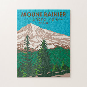 Quebra-cabeça Monte Rainier National Park Washington Vintage