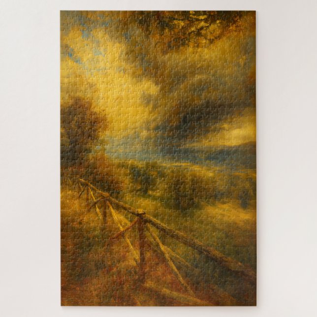 Quebra-cabeça Montefalco Italy Turner Style Art Puzzle (Vertical)