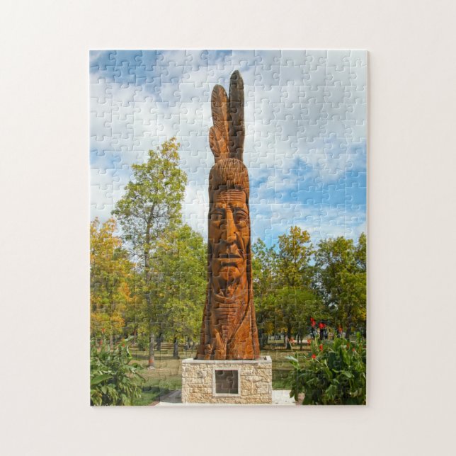 Quebra-cabeça Monumento Indiano Winniepeg Canadá. (Vertical)