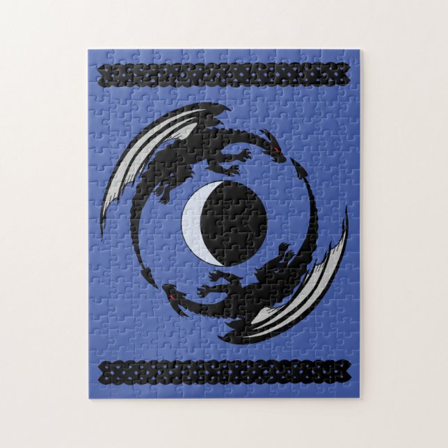 Quebra-cabeça Moon Dragon Fantasy Design JigserQuebra-cabeça (Vertical)