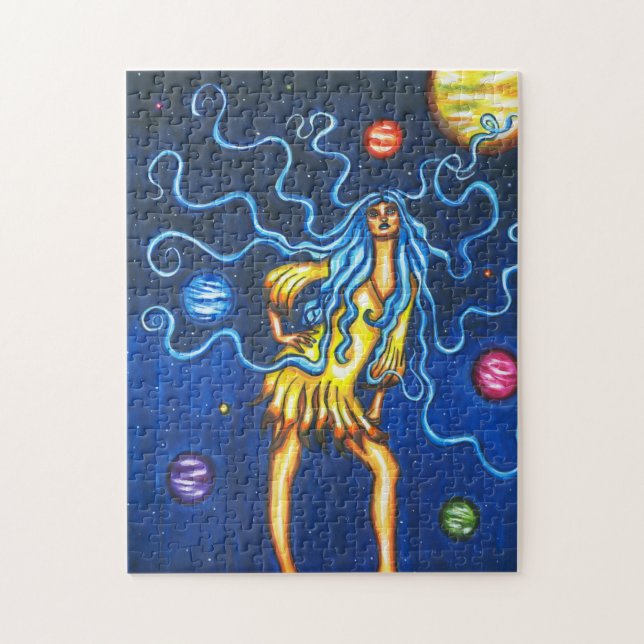 Quebra-cabeça Moon Goddese Celestial Fantasy Arte Original (Vertical)