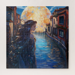 Quebra-cabeça Moonlit Canal Dream – Artistic Jigsaw Puzzle