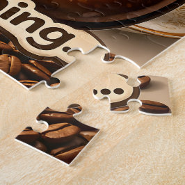 Quebra-cabeça Morning, sleepy coffee bean funny relatable jigsaw