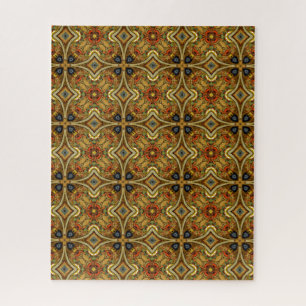 Quebra-cabeça Morris Victorian Art Deco Padrão Medieval Dourado