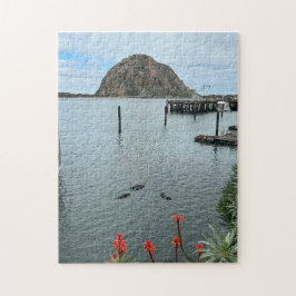 Quebra-cabeça Morro Bay Rock com Otters