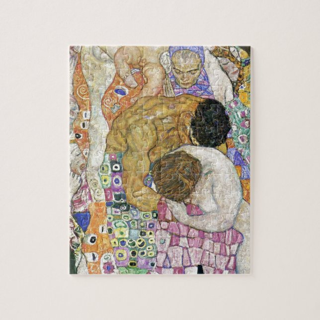Quebra-cabeça Morte e vida por Gustavo Klimt (Vertical)