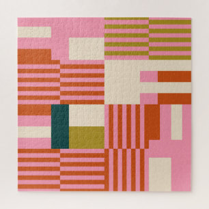 Quebra-cabeça Mosaico Abstrato Geométrico Retroativo