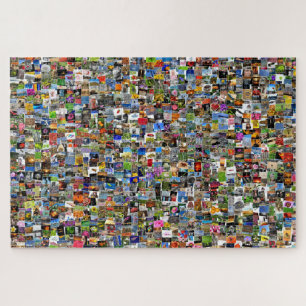 Quebra-cabeça Mosaico de fotografias e imagens, desenho abstrato