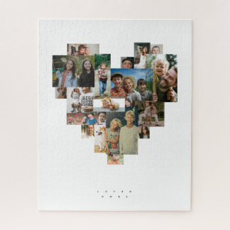 Quebra-cabeça Mosaico de Fotos em Formato de Coração