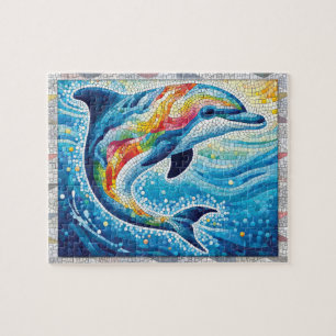 Quebra-cabeça Mosaico de Golfinho, Oceano, Azulejos, Presente,