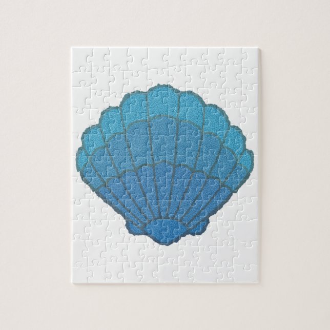 Quebra-cabeça Mosaico de Seashell Azul (Vertical)