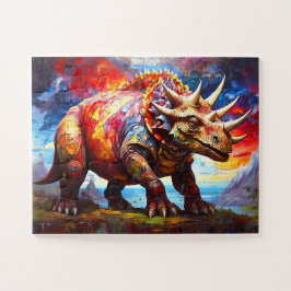 Quebra-cabeça Mosaico do Dinossauro Infantil