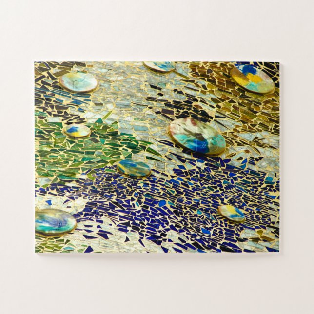 Quebra-cabeça Mosaico Espanhol Verde Azul (Horizontal)