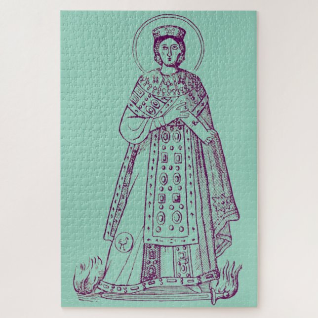 Quebra-cabeça mosaico grego de Santa Inês de Roma (Vertical)