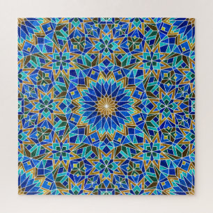 Quebra-cabeça Mosaico marroquino: Design Árabe sem costura