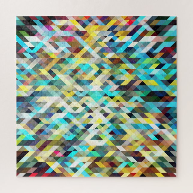 Quebra-cabeça Mosaico Neon Vibrante: Fundo Abstrato. (Vertical)