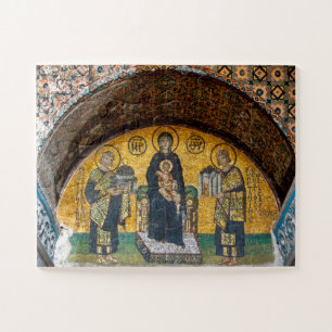 Quebra-cabeça Mosaico Virgem e Cristo infantil