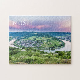 Quebra-cabeça Moselle Loop Sunset Kroev Panorama Alemanha