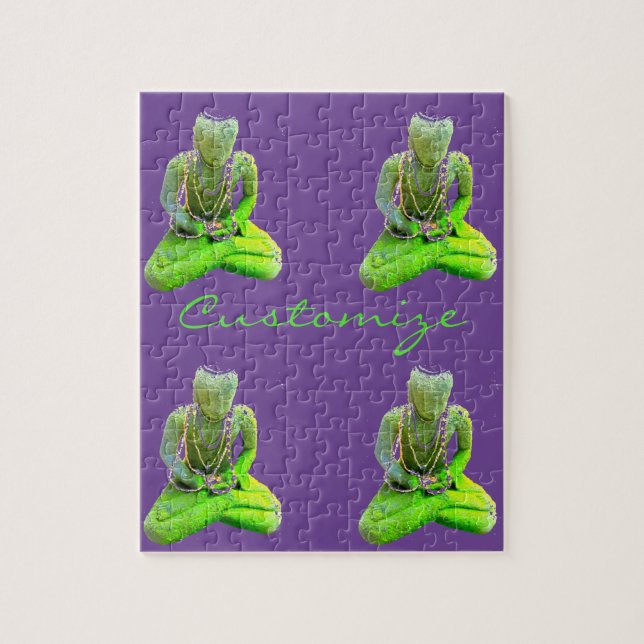 Quebra-cabeça Mossy Green Buddha Meditando Thunder_Cove (Vertical)
