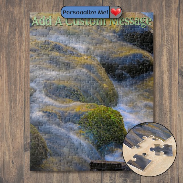 Quebra-cabeça Mossy Rock do Córrego de San Antonio (San Antonio Creek Mossy Rock Jigsaw Puzzle)