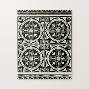 Quebra-cabeça Motif de Mandala Preto e Branco por Vision Studio