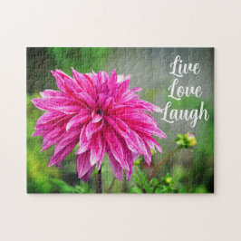Quebra-cabeça Motivação da Flor Elegante Rosa Dahlia Garden