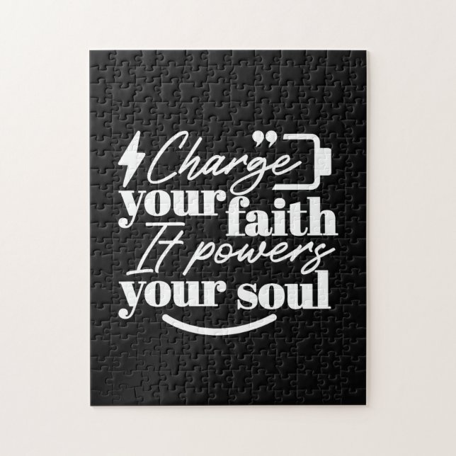 Quebra-cabeça Motivational Christian Quote – Charge Your Faith (Vertical)