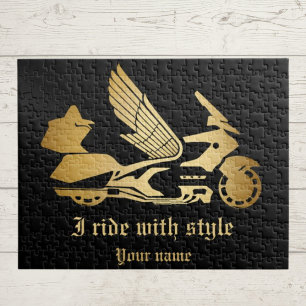 Quebra-cabeça Moto motocicleta piloto goldwing